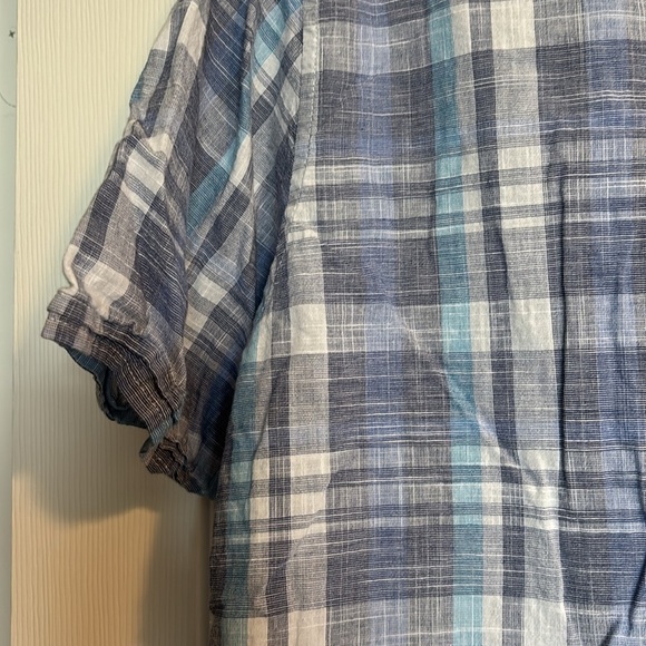 Weatherproof men’s blue short sleeve button down shirt size large - Picture 5 of 9